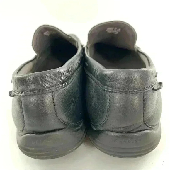 Cole Haan mens flats size 11.5 black leather grand OS driving loafers main image 5